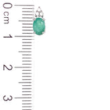 Aretes con esmeralda en plata 925