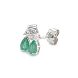 Aretes con esmeralda en plata 925