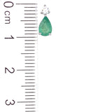 Aretes con esmeralda en plata 925