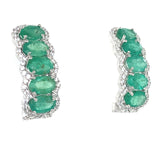 Aretes con esmeralda en plata 925