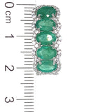 Aretes con esmeralda en plata 925