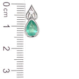 Aretes con esmeralda en plata 925