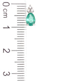 Aretes con esmeralda en plata 925
