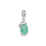 Dije con esmeralda en plata 925