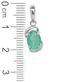 Dije con esmeralda en plata 925