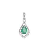 Dije con esmeralda en plata 925