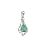 Dije con esmeralda en plata 925