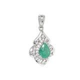 Dije con esmeralda en plata 925
