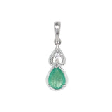 Dije con esmeralda en plata 925