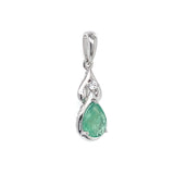 Dije con esmeralda en plata 925