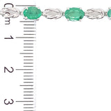 Pulsera con esmeralda en plata 925