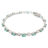 Pulsera con esmeralda en plata 925