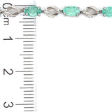 Pulsera con esmeralda en plata 925