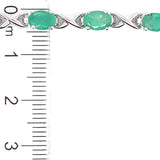 Pulsera con esmeralda en plata 925