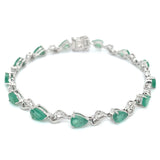 Pulsera con esmeralda en plata 925