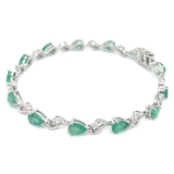 Pulsera con esmeralda en plata 925