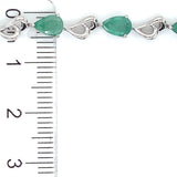 Pulsera con esmeralda en plata 925