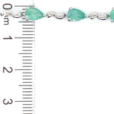 Pulsera con esmeralda en plata 925