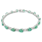 Pulsera con esmeralda en plata 925