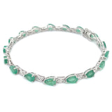 Pulsera con esmeralda en plata 925