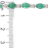 Pulsera con esmeralda en plata 925