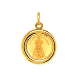 Dije (Vírgen del Valle) en oro amarillo 18kt.