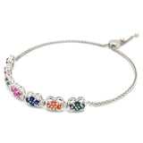 Pulsera de cuarzo multicolor con circones en plata 925 28NSSA-2.3CTS. 6CZ-0.05CTS.