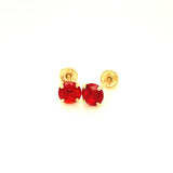 Aretes con circones en oro amarillo 14kt. (Enero)