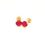 Aretes con circones en oro amarillo 14kt. (Julio)