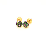 Aretes con circones en oro amarillo 14kt. (Junio)