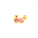 Aretes con circones en oro amarillo 14kt. (Octubre)