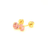 Aretes con circones en oro amarillo 14kt. (Octubre)