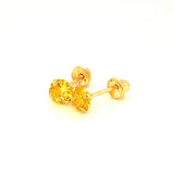 Aretes con circones en oro amarillo 14kt. (Noviembre)