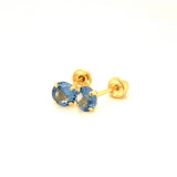 Aretes con circones en oro amarillo 14kt. (Diciembre)