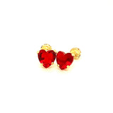 Aretes con circones en oro amarillo 14kt. (Enero)