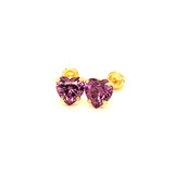 Aretes con circones en oro amarillo 14kt. (Febrero)
