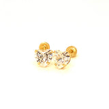 Aretes con circones en oro amarillo 14kt. (Abril)