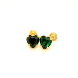 Aretes con circones en oro amarillo 14kt. (Mayo)
