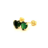 Aretes con circones en oro amarillo 14kt. (Mayo)