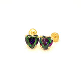 Aretes con circones en oro amarillo 14kt. (Junio)