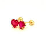 Aretes con circones en oro amarillo 14kt. (Julio)