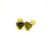 Aretes con circones en oro amarillo 14kt. (Agosto)