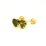 Aretes con circones en oro amarillo 14kt. (Agosto)