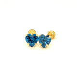 Aretes con circones en oro amarillo 14kt. (Septiembre)