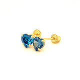 Aretes con circones en oro amarillo 14kt. (Septiembre)