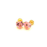 Aretes con circones en oro amarillo 14kt. (Octubre)
