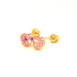 Aretes con circones en oro amarillo 14kt. (Octubre)