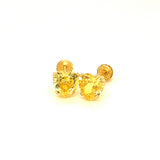 Aretes con circones en oro amarillo 14kt. (Noviembre)