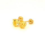 Aretes con circones en oro amarillo 14kt. (Noviembre)