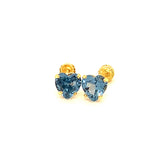 Aretes con circones en oro amarillo 14kt. (Diciembre)